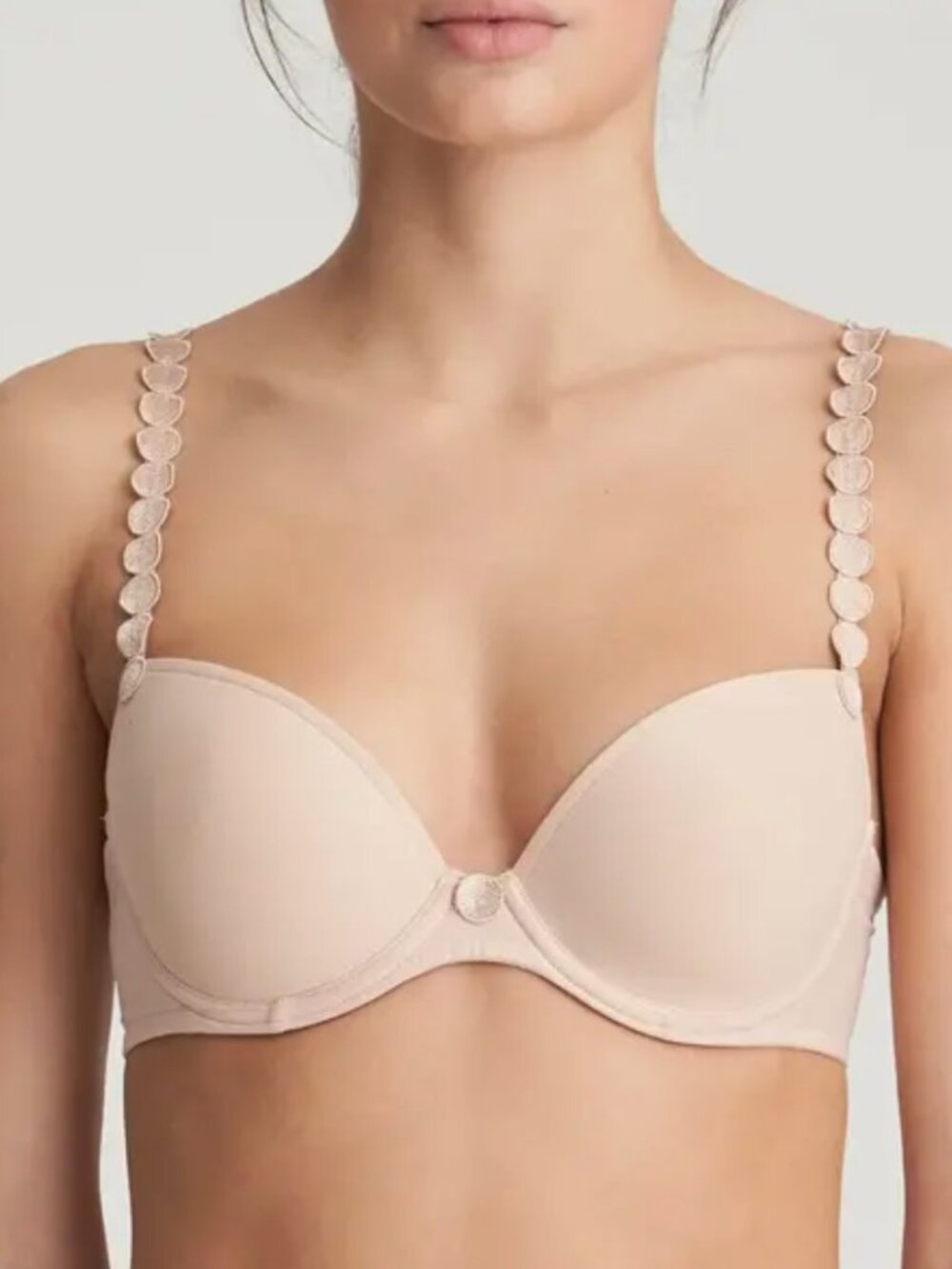 Marie Jo L'aventure Tom Plunge Cafe Latte Nude Removable Straps Womens Size 38B